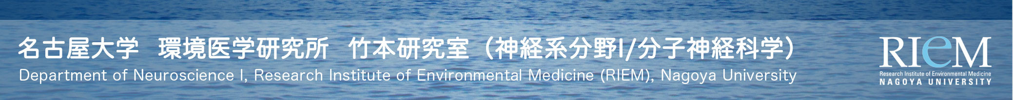名古屋大学 環境医学研究所 竹本研究室（神経系分野I/分子神経科学） Department of Neuroscience I, Research Institute of Environmental Medicine（RIEM), Nagoya University